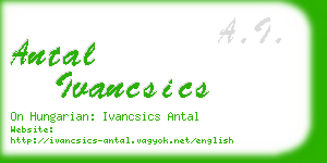 antal ivancsics business card